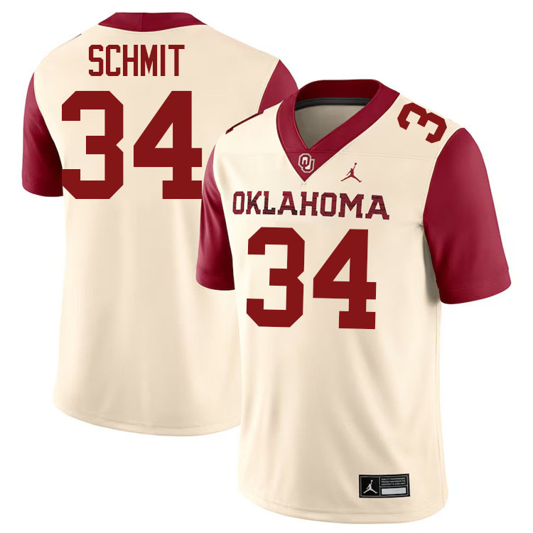 Zach Schmit Oklahoma Sooners Jersey,Oklahoma Sooners Football Uniforms,Jersey-Cream